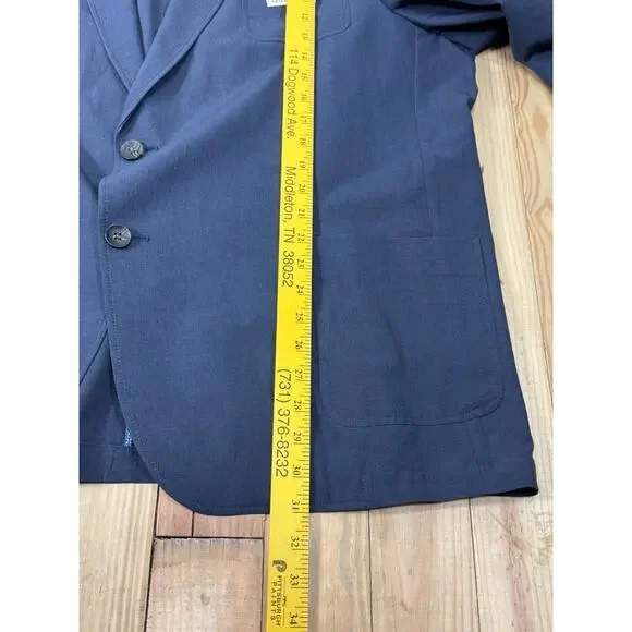 Haggar Men's Blazer Blue X-Large(48/50) Stretch Cotton Smart Wash Sports Coat